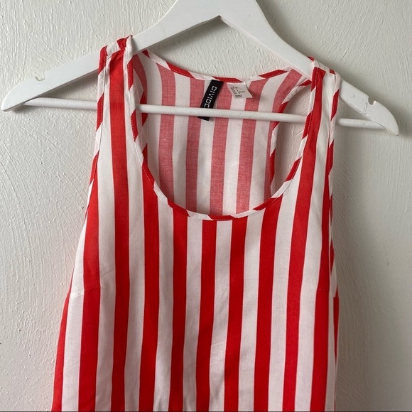 Divided. Hi/Low. Top. Red/White. Stripes Sz 4. - Picture 8 of 9